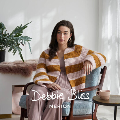 "Zaira" - Cardigan Knitting Pattern Women in Debbie Bliss Merion by Debbie Bliss