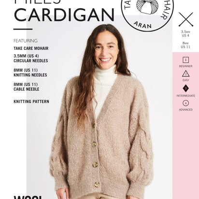 Miles Cardigan in Wool and the Gang Take Care Mohair - V504286347 - Downloadable PDF
