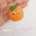 Orange keychain crochet pattern