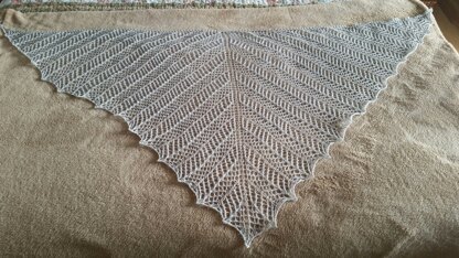 silver venation shawl