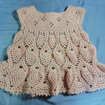 Pineapple ruffly baby dress