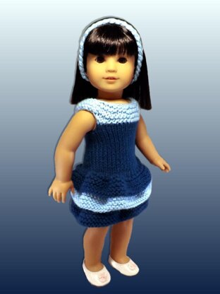 Doll Dress Knitting Pattern. Fits American Girl and 18 inch dolls
