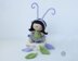 Butterfly amigurumi doll knitted flat