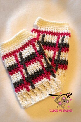 Plaid Fingerless Gloves