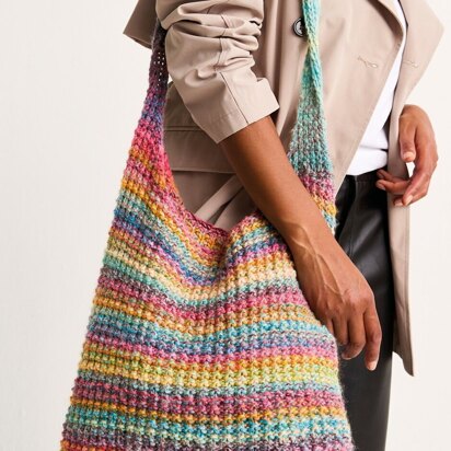 Rippled Mineral Bag Knitting Pattern in Sirdar Jewelspun With Wool Chunky - Downloadable PDF