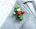 Strawberry twig brooch