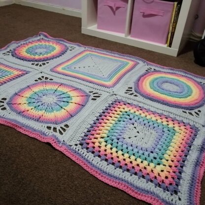 Pastel rainbow blanket