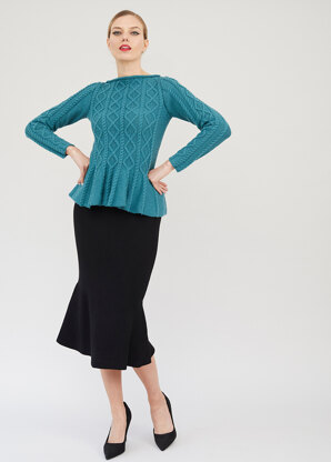 Manon Sweater - Knitting Pattern For Women in Debbie Bliss Rialto DK