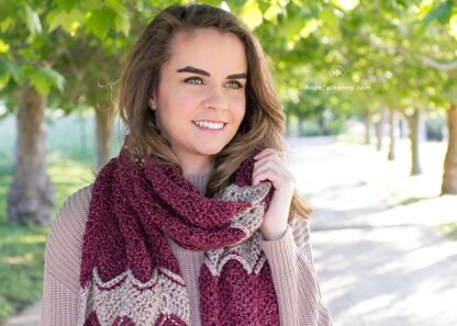 Frosted Berry Chevron Scarf