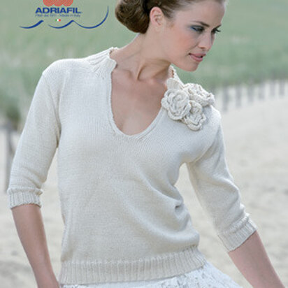 Carolina Sweater in Adriafil Snappy Ball - Downloadable PDF