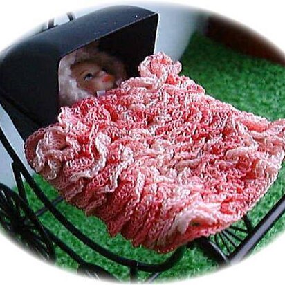 1:12th scale ruffled pram cover