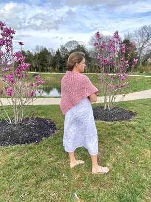 Pink Daisies Shawl