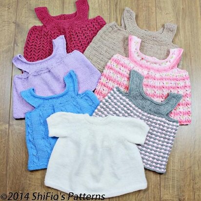 6 Pinafore & Dress Knitting Pattern #290