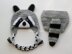 Raccoon Baby Hat and Diaper Cover Set