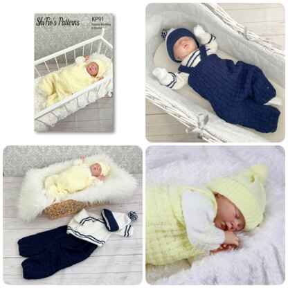 Baby Dungaree Outfit Knitting Pattern #91