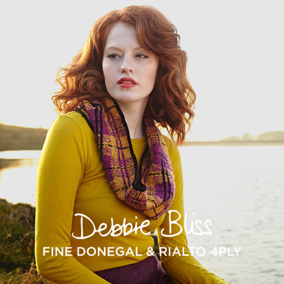 Una -  Cowl Knitting Pattern for Women in Debbie Bliss Fine Donegal & Rialto 4 ply