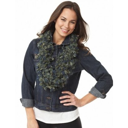 Long Cowl in Bernat Fleurettes