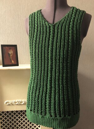 Cable Mesh Tank Top