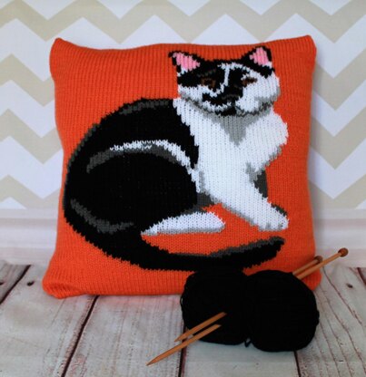 Black and White Cat Cushion Cover