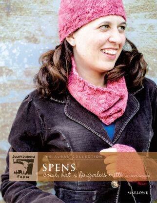 Spens Cowl, Hat & Fingerless Mitts in Juniper Moon Marlowe Jeweltones - Downloadable PDF