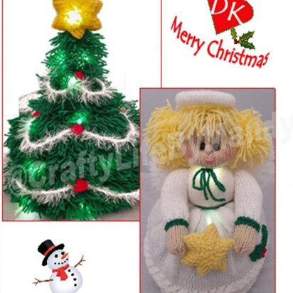 Light Up Topsy Turvy Christmas Tree & Angel