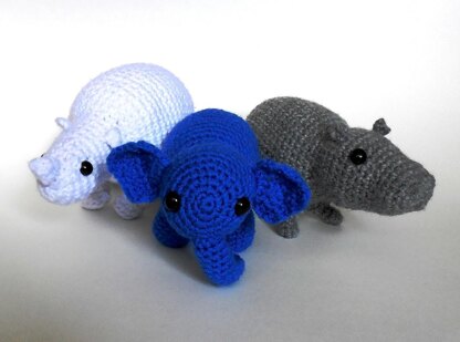 Rhino Amigurumi Plush Toy