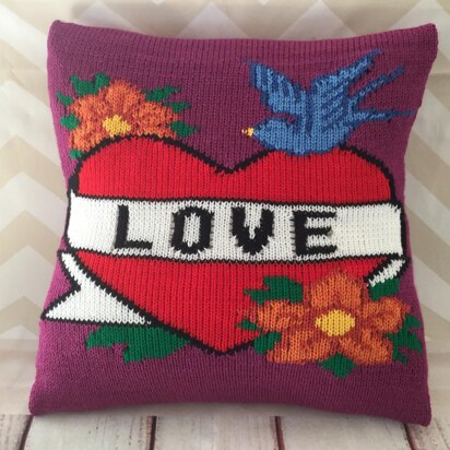 Love Tattoo Cushion Cover