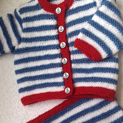 Baby cardigan and shorts set