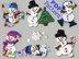 Snowman crochet applique pattern