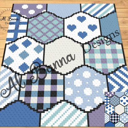 Hexagon Patchwork C2C Graphgan