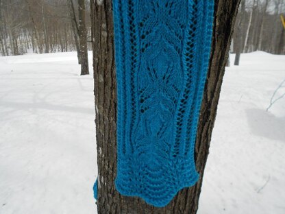 Blue Frost Lace Scarf