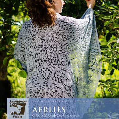 Aerlies Circular Shawl in Juniper Moon Findley - Downloadable PDF