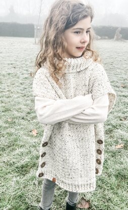 Winter walks crochet poncho