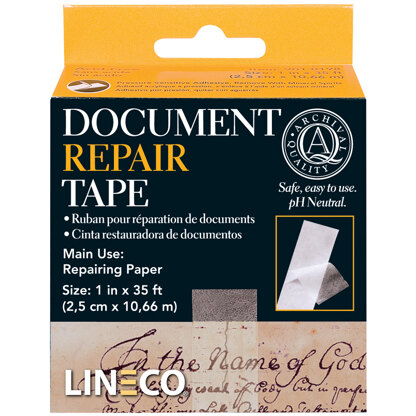 Lineco Self-Adhesive Document Repair Tape - Transparent 1"X35'