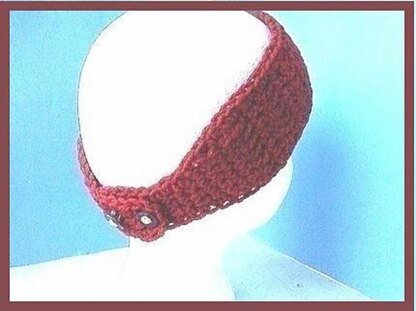 131, RED HEADBAND WITH FLOWER
