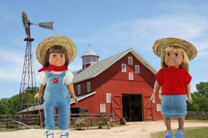 Down on the Farm, Knitting Patterns fit American Girl and other 18-Inch Dolls