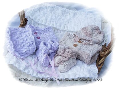 Six Patterns for New Baby Cardigan Gift Sets