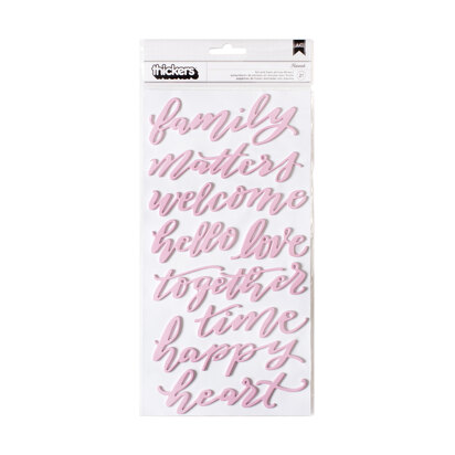 Pebbles Thickers Hannah Phrase and Icons Foam Pink Foil (21 Piece)