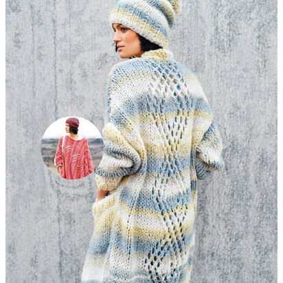 Poncho, Coat and Hat in Rico Creative Melange Big Super Chunky - 640 - Downloadable PDF