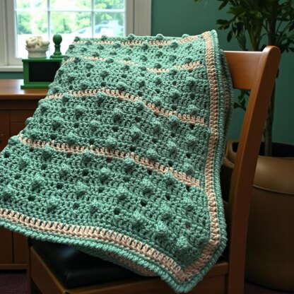 Dotty about Bobbles! Aran Blanket