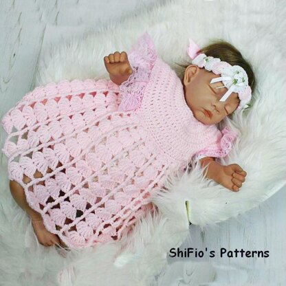 Baby Dress, Jacket, Onesie & Headband Crochet Pattern #32 #32