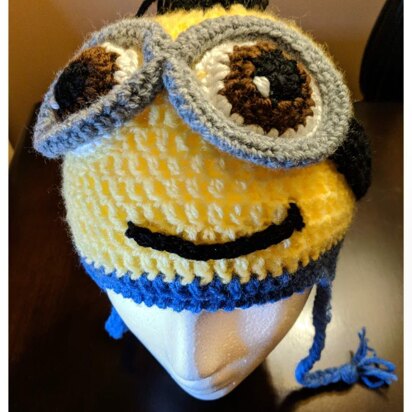 Minion Crochet Hat with detachable goggle PATTERN