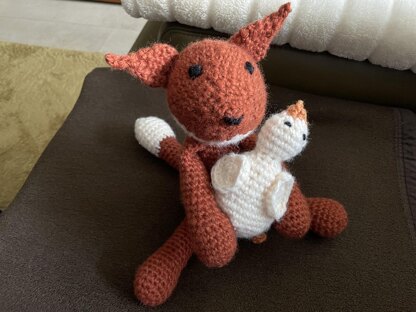 Fox with goose amigurumi