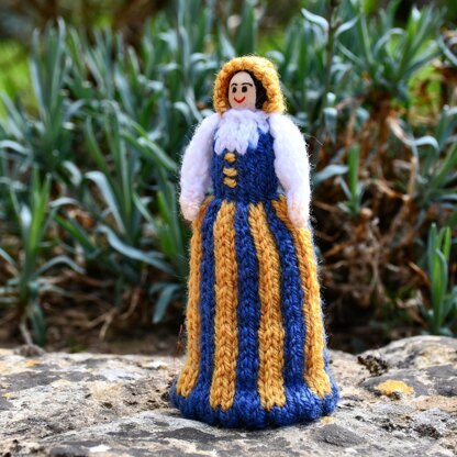 Finland National Costume Peg Doll Knitting Pattern