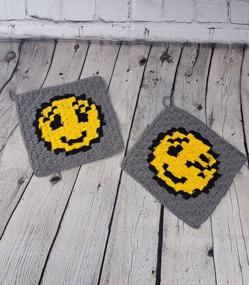 Smiley Face C2C Potholder