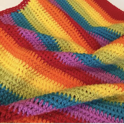 Annie Rose Baby Blanket - Rainbow Brights Version