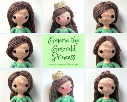 Emerie the Emerald Princess 12" Amigurumi Doll