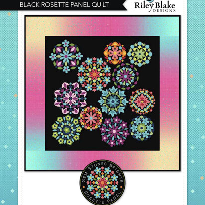 Riley Blake Black Rosette Panel Quilt - Downloadable PDF