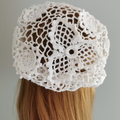 Irish lace warm hat beret