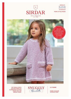 Girls Dress and Hat Sirdar Snuggly Bouclette - 5255 - Downloadable PDF